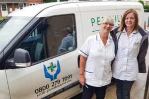 White Van of Periville Pharmacy Prescription Delivery Service Grimsby
